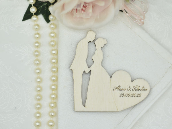 Segnaposto sposi cuore tema amore Idea's Cottage