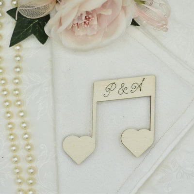 Segnaposto a tema musicale a forma di nota musicale Idea's Cottage