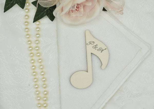 Segnaposto a tema musicale a forma di nota Idea's Cottage