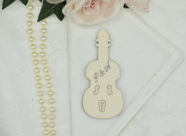 Segnaposto a tema musicale a forma di Violino Idea's Cottage
