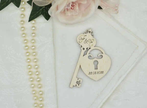 Segnaposto chiave e lucchetto tema amore Idea's Cottage