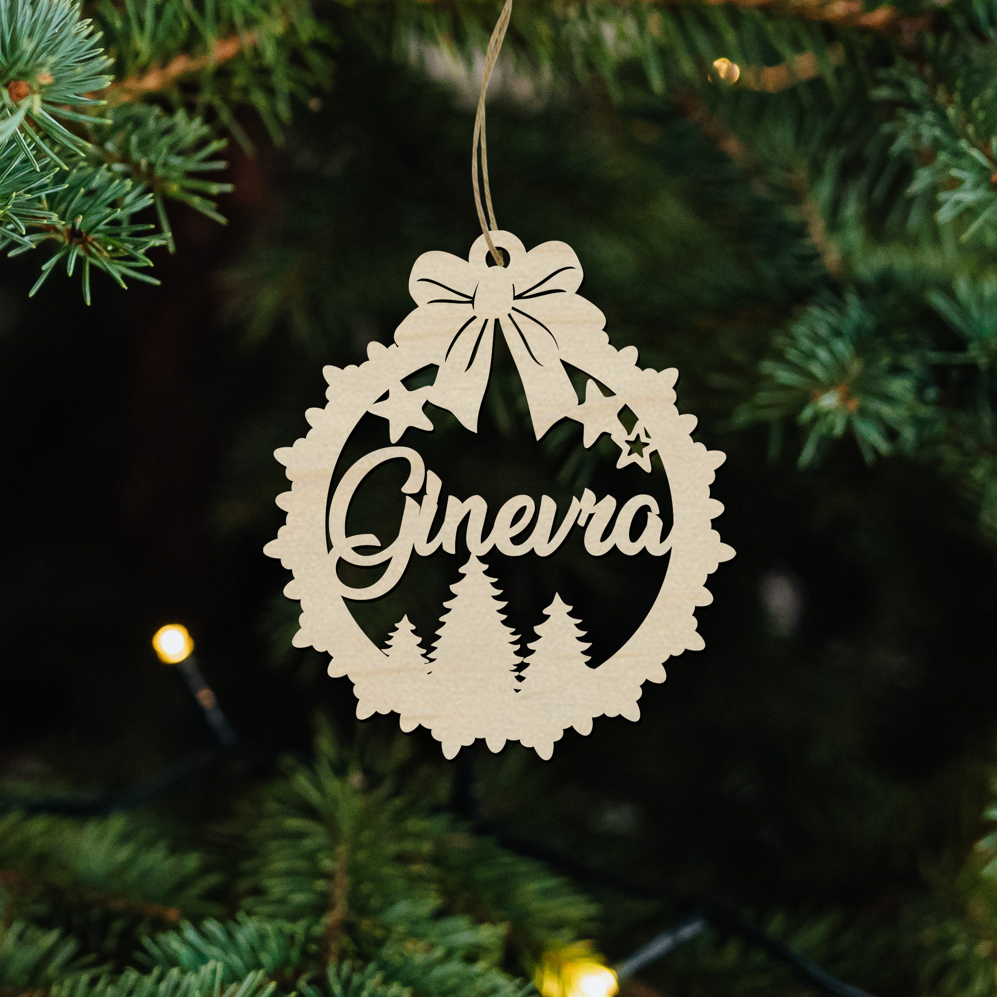Palla di fiocco di neve di natale personalizzata palline tagliate al Laser nome diverso ornamento albero regalo appeso di natale etichette in legno 15 Palla di fiocco di neve di natale personalizzata palline tagliate al Laser nome diverso ornamento albero regalo appeso di natale etichette in legno 15