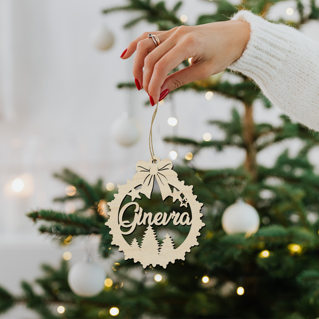 Decorazione di Natale personalizzabile con un nome ideale in legno per le decorazioni Natalizie Idea's Cottage