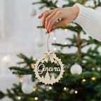 Decorazione di Natale personalizzabile con un nome ideale in legno per le decorazioni Natalizie Idea's Cottage