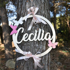 Fiocco Nascita Personalizzato con nome in legno Idea's Cottage