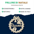 Fiocco di neve in legno di natale personalizzabile ideale per addobbi natalizzi Idea's Cottage