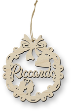 Fiocco di neve in legno di natale personalizzabile ideale per addobbi natalizzi Idea's Cottage