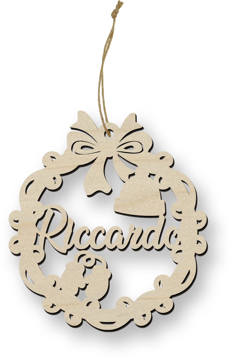 Fiocco di neve in legno di natale personalizzabile ideale per addobbi natalizzi Idea's Cottage