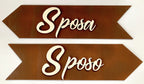 Freccia con scritta Matrimonio 1