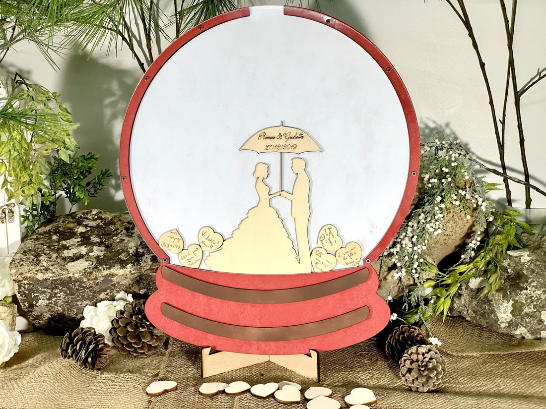 Guestbook Palla di vetro Natalizia