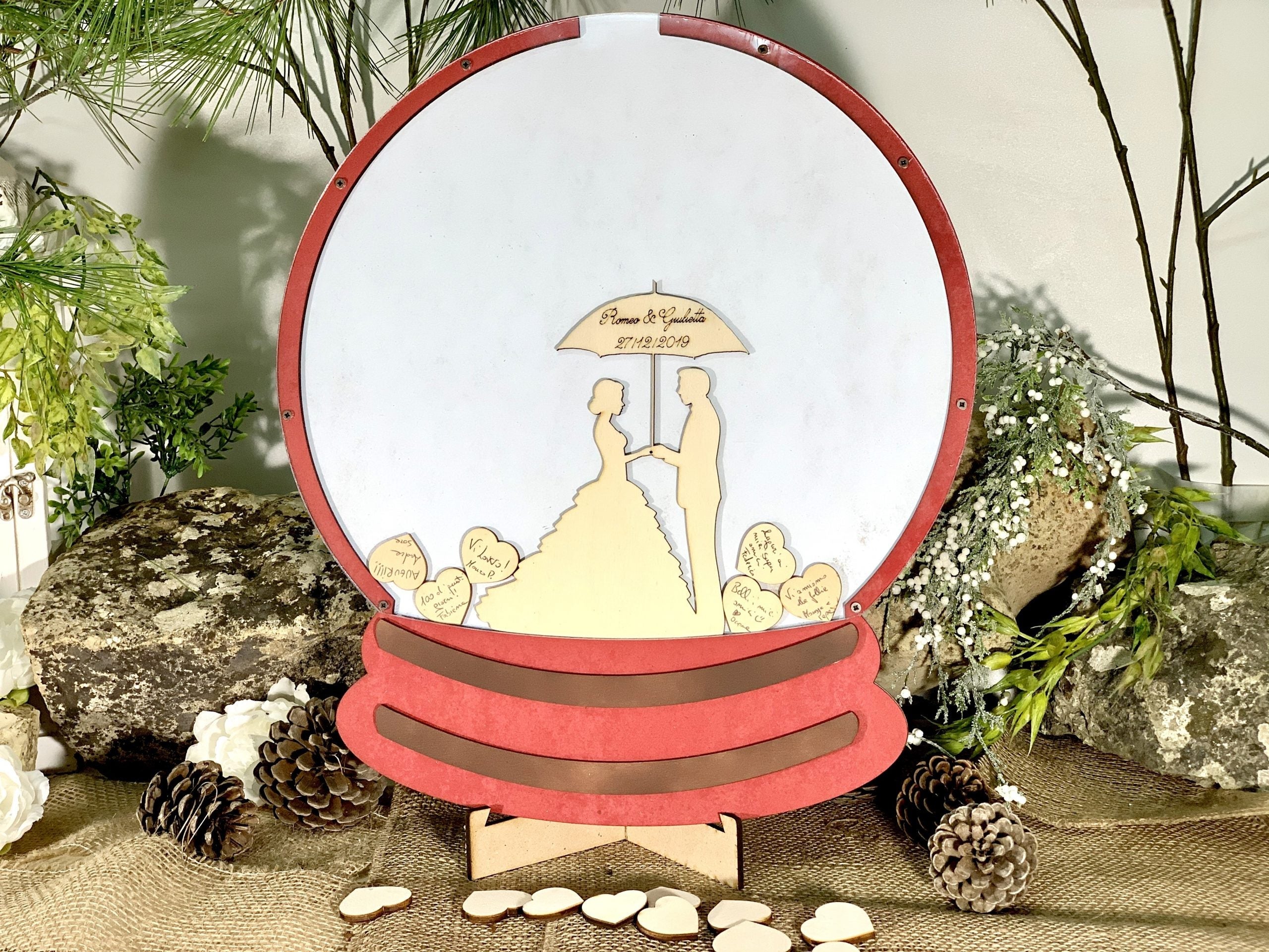 Guestbook Palla di vetro Natalizia