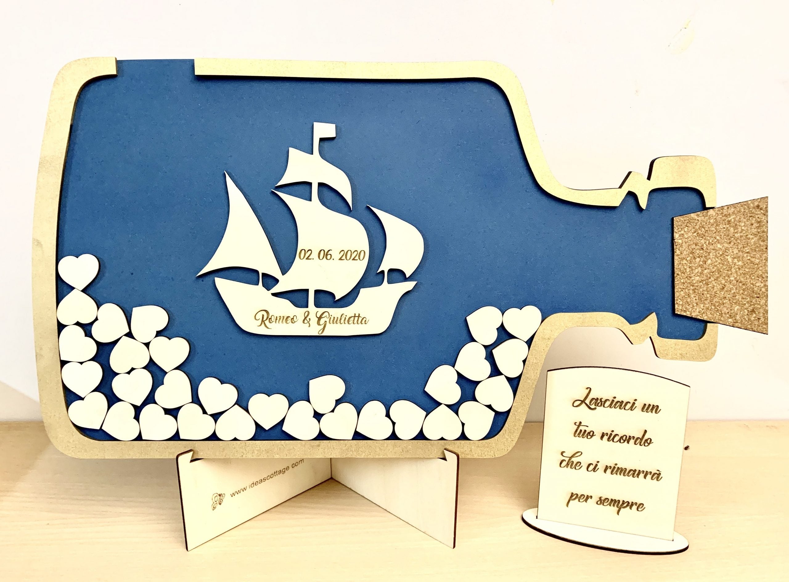Guestbook tema Mare Bottiglia con Veliero