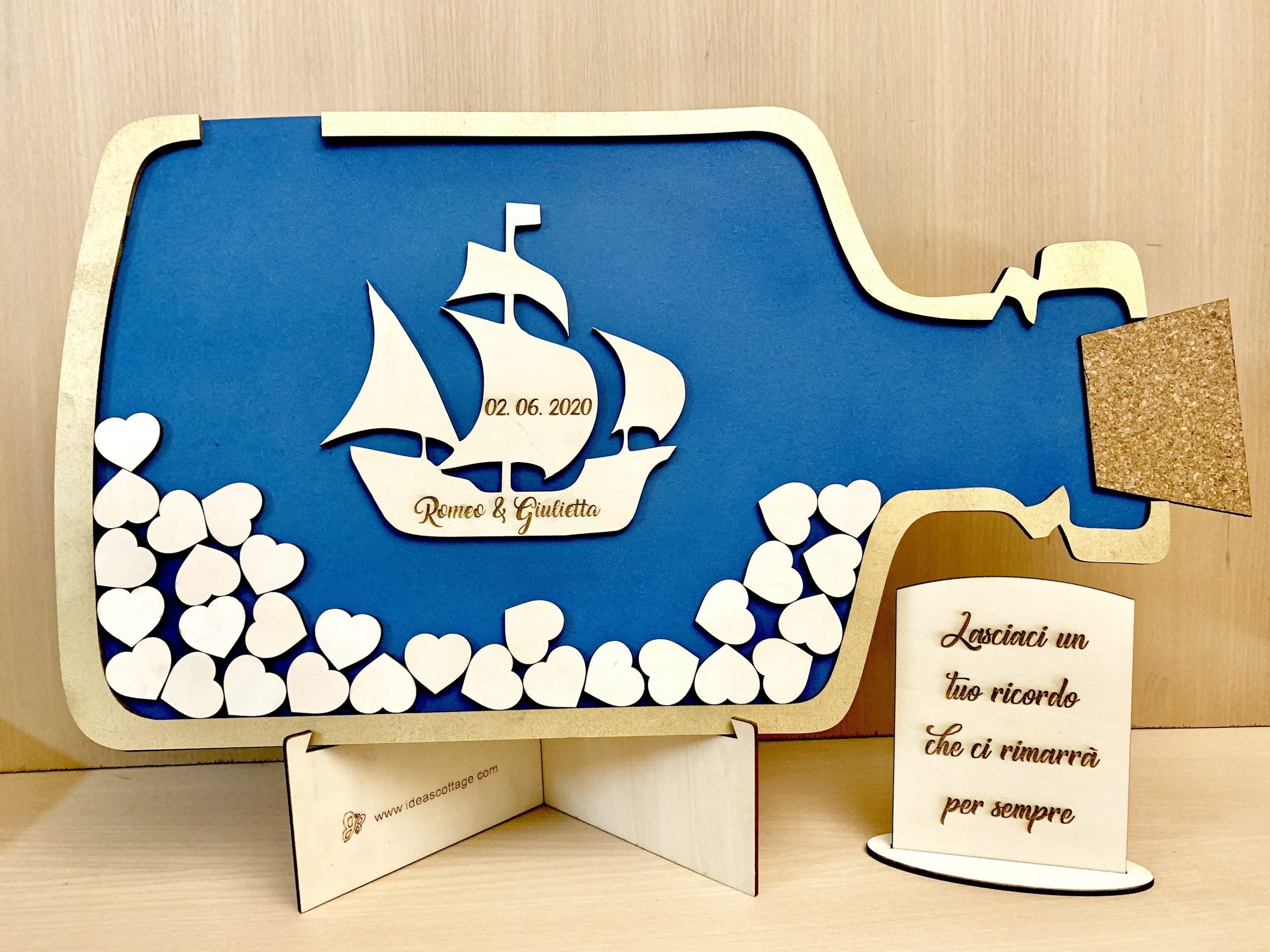 Guestbook tema Mare Bottiglia con Veliero