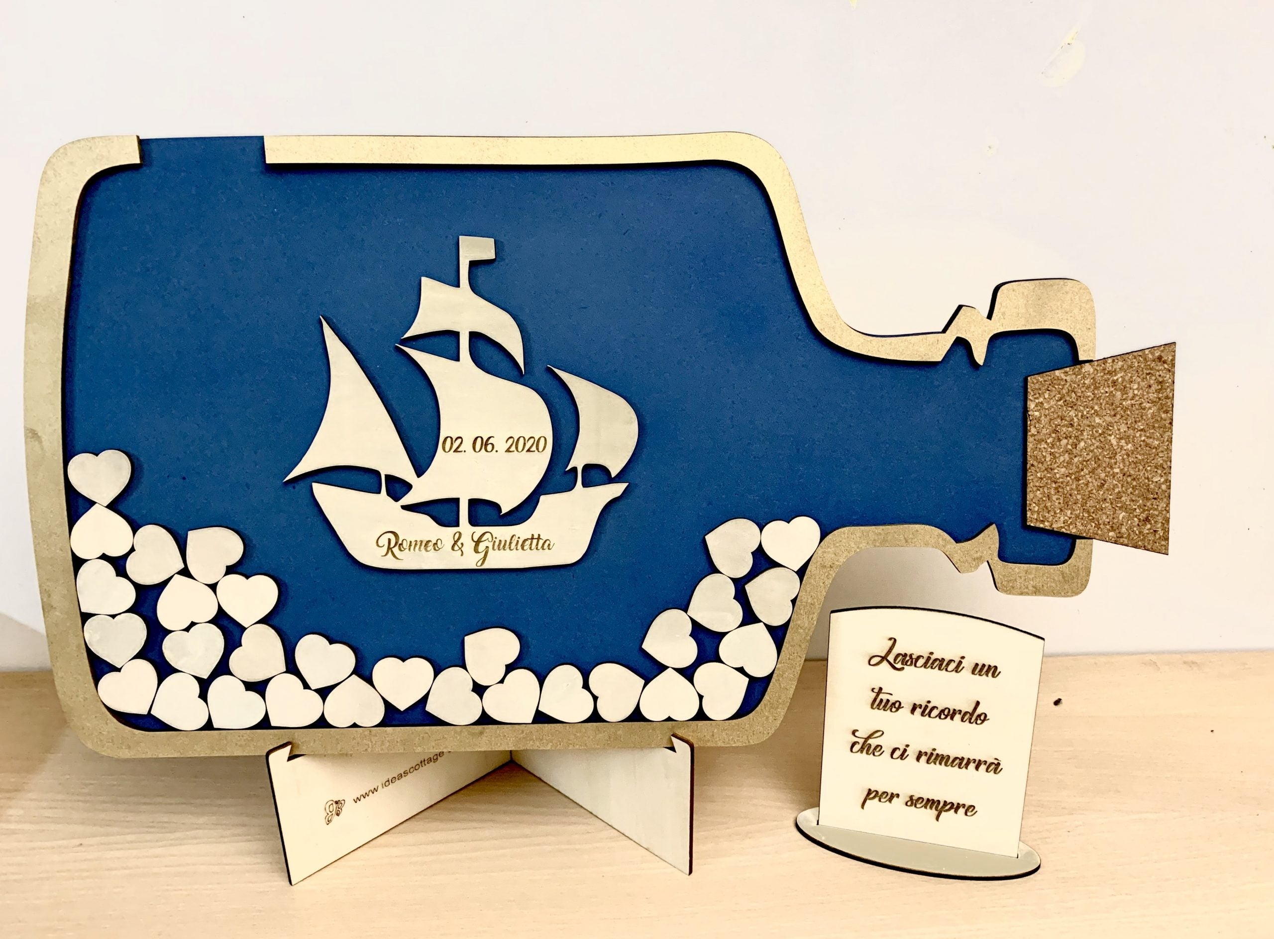 Guestbook tema Mare Bottiglia con Veliero