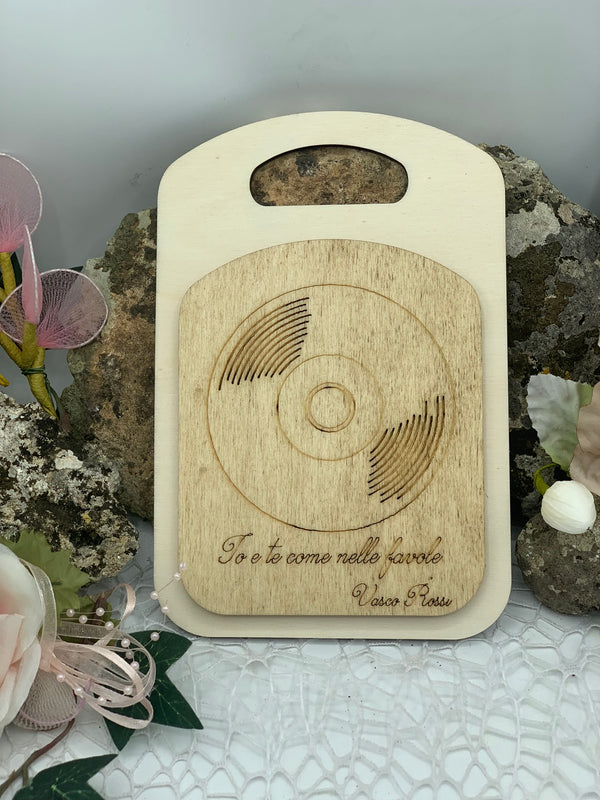 Bomboniera Tagliere vinile tema musica Idea's Cottage