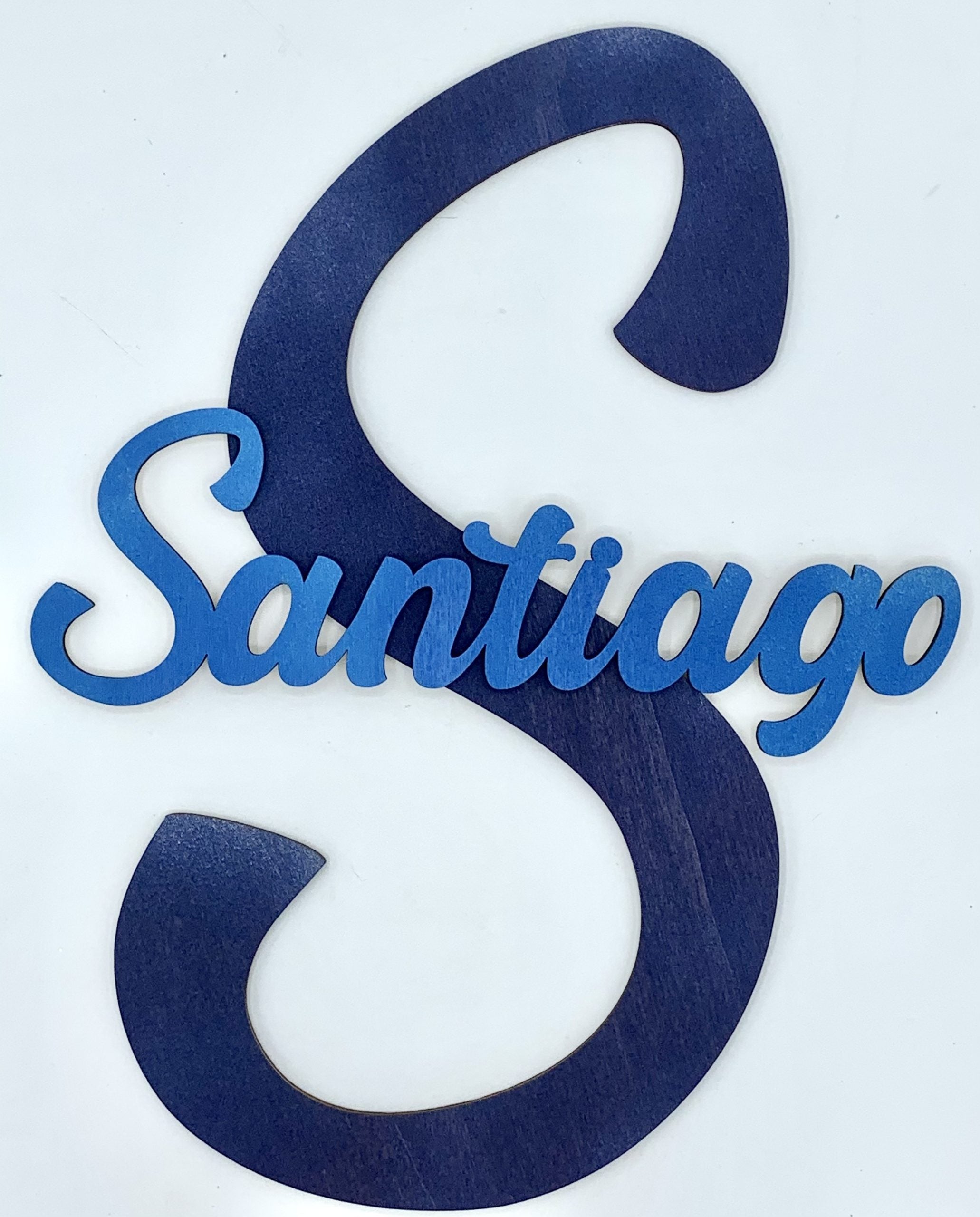 Nome in legno personalizzato con iniziale Idea's Cottage