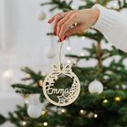 Pallina Natalizia in legno personalizzabile ideale per l'albero di Natale Idea's Cottage