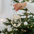 Pallina Natalizia in legno personalizzabile ideale per tutte le decorazioni del Natale Idea's Cottage