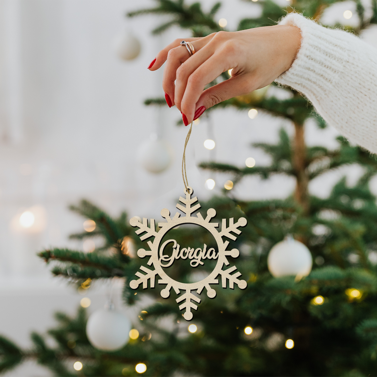 Decorazioni Metallo Per Albero Di Natale - Angelo, Fiocco Di Neve, Pupazzo Di Neve - Foto 3