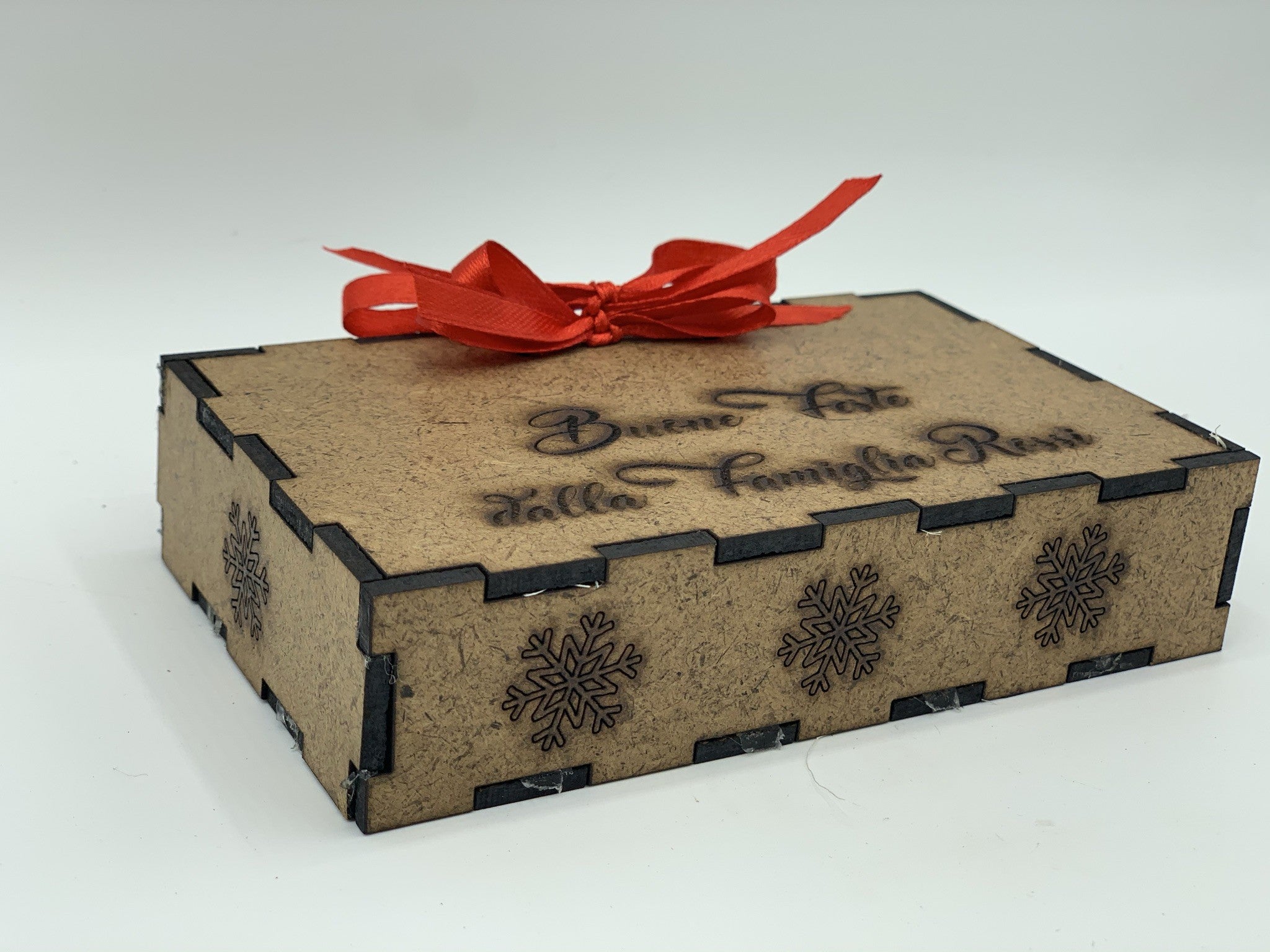 Papillon in legno Baffo con scatola regalo personalizzata Idea's Cottage