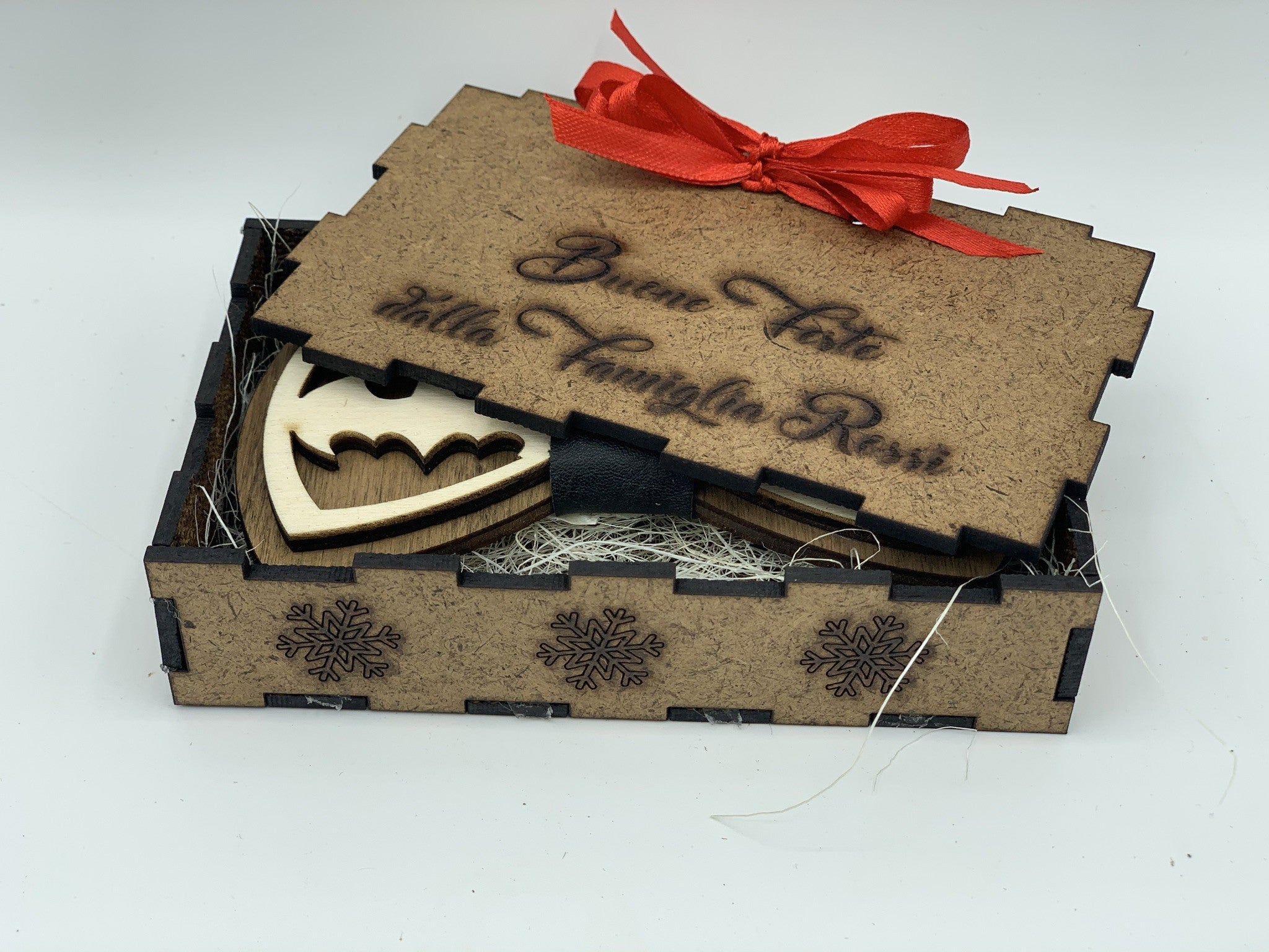 Papillon in legno Batman con scatola regalo personalizzata Idea's Cottage