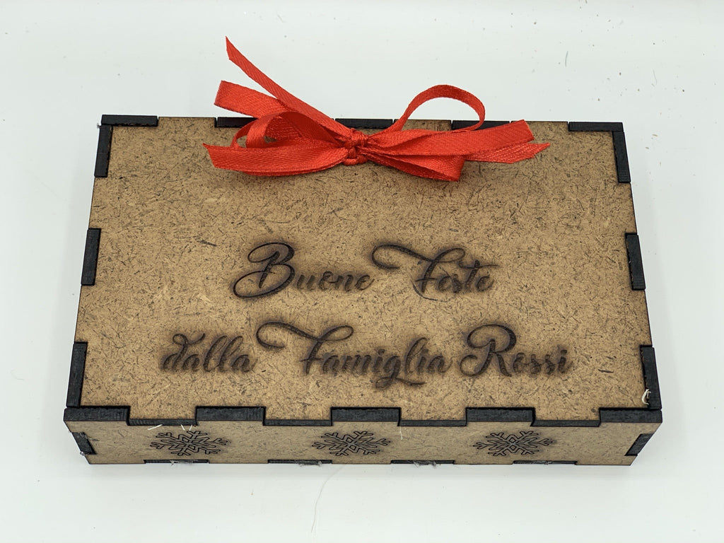 Papillon in legno Mappamondo con scatola regalo personalizzata Idea's Cottage