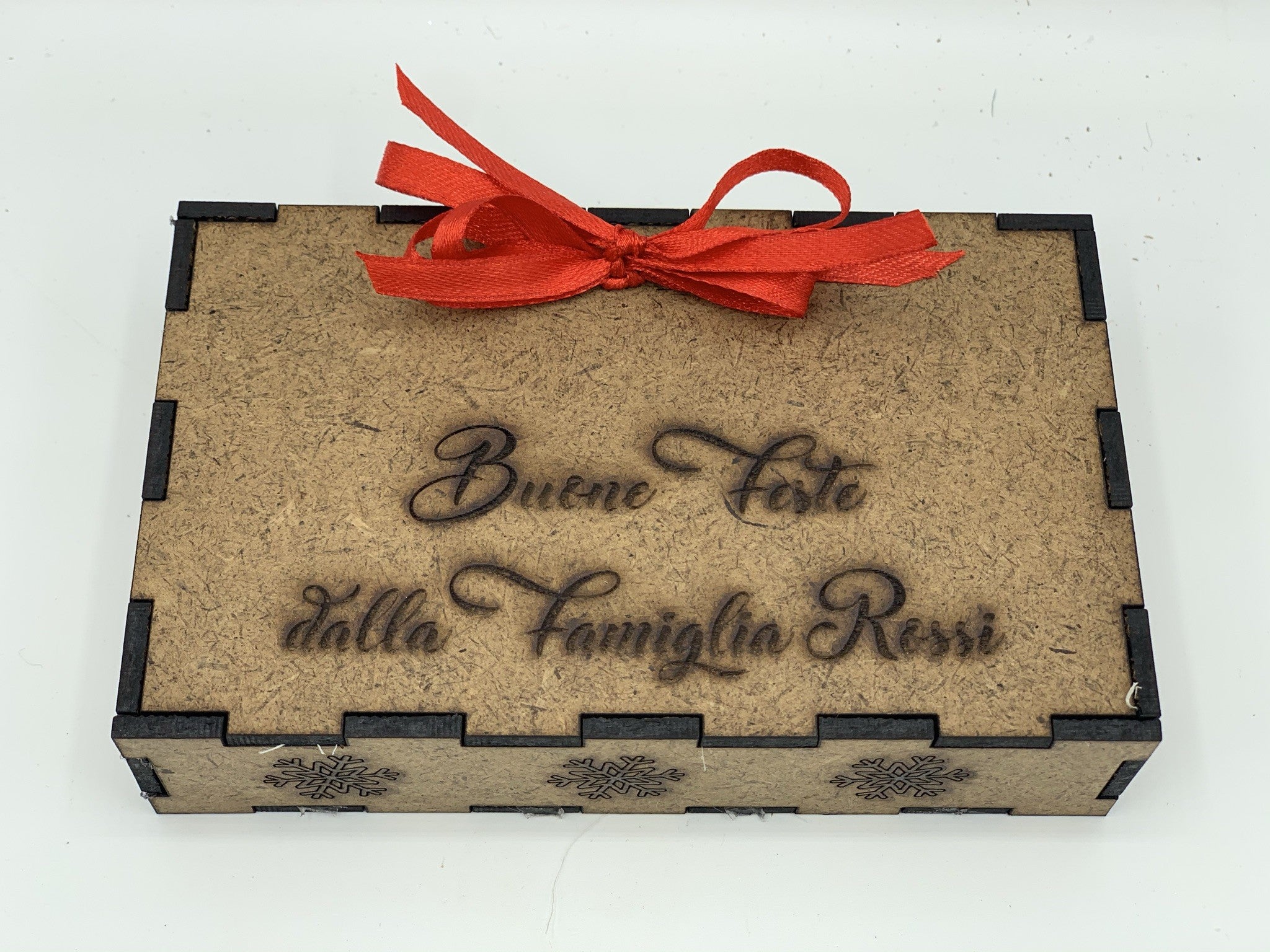 Papillon in legno Rose con scatola regalo personalizzata Idea's Cottage