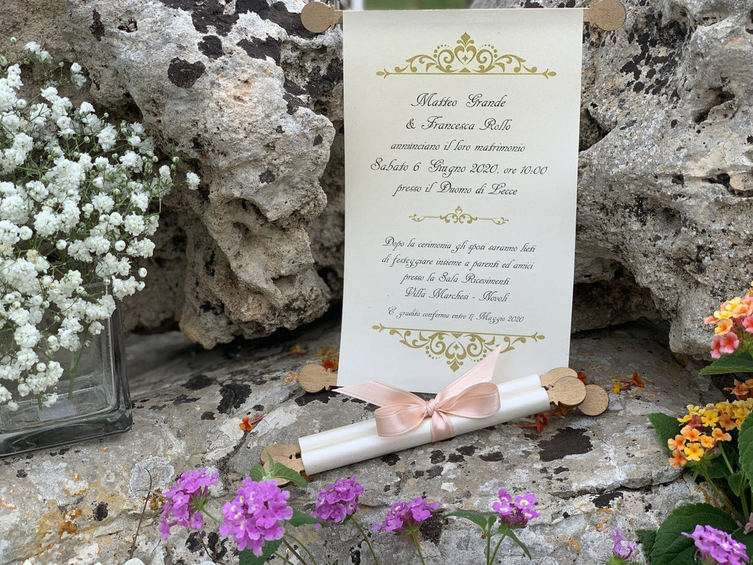 Partecipazione pergamena