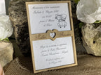 Partecipazione in legno Cornice Cuore 2