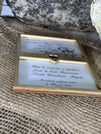 Partecipazione in legno Cornice Cuore 5