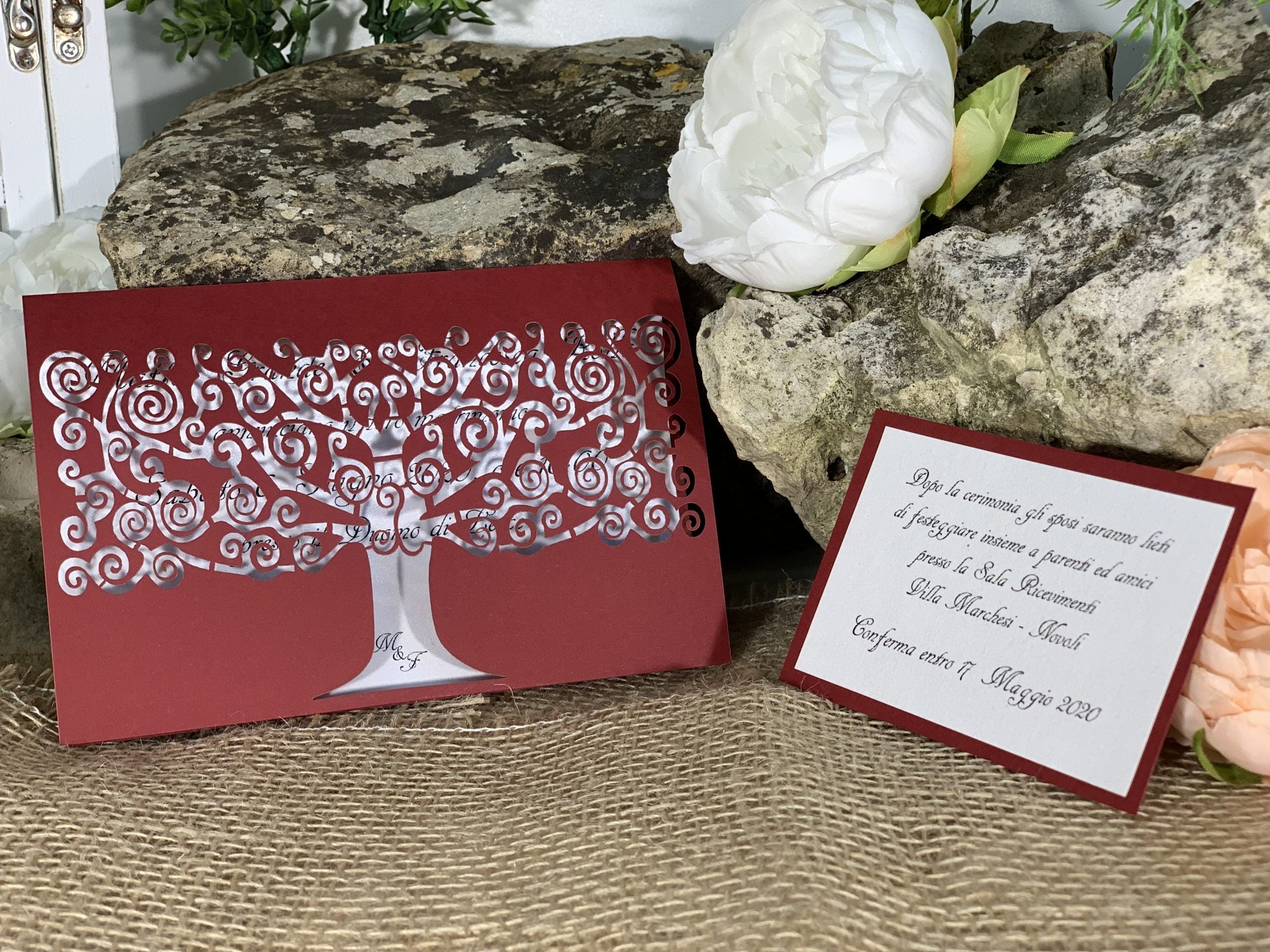 Partecipazione nozze Albero della vita Klimt 3