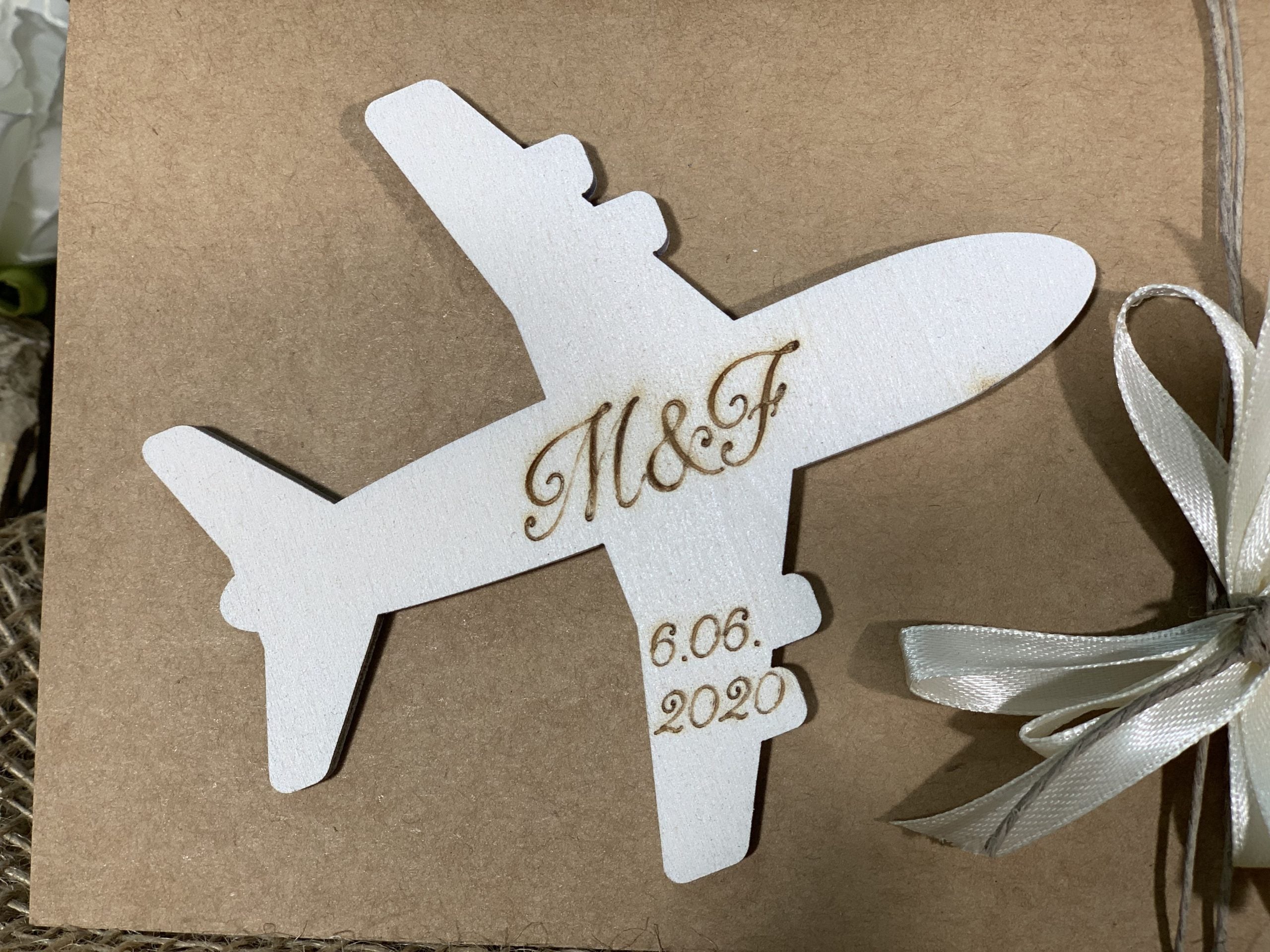 Partecipazione nozze aereo calamita 2