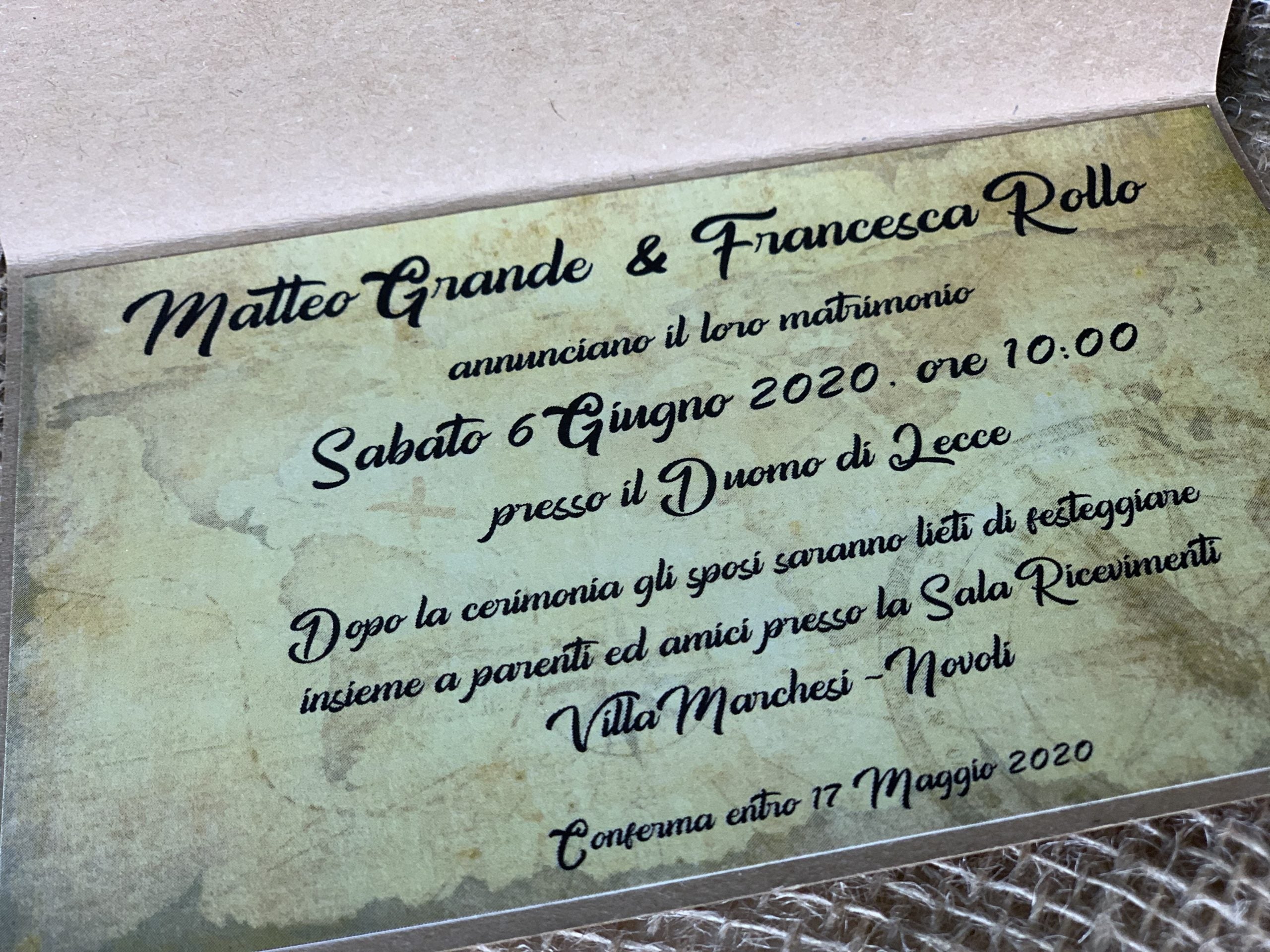 Partecipazione nozze aereo calamita 3