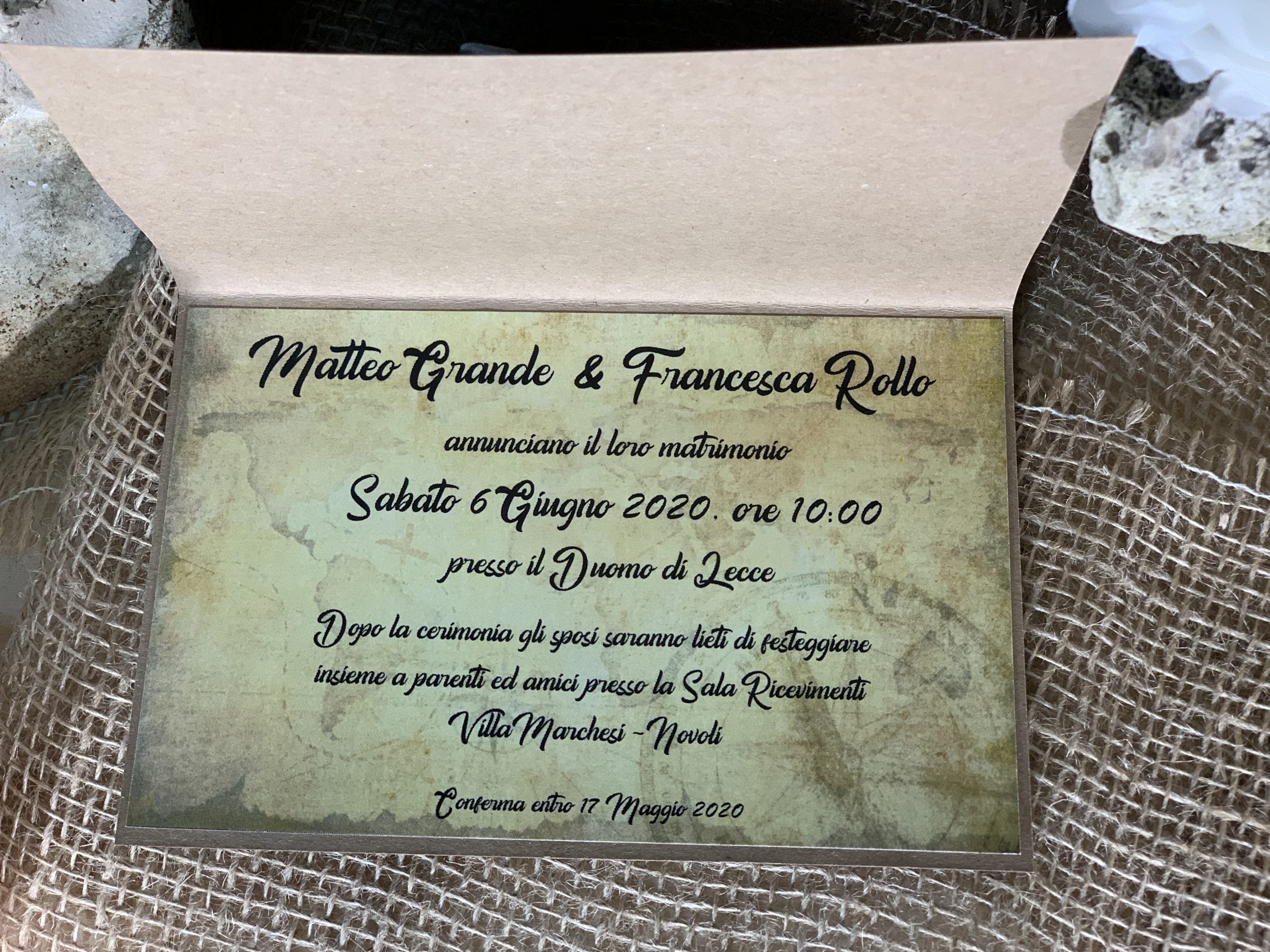 Partecipazione nozze aereo calamita 4