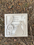 Partecipazione nozze tema musica laser cut Idea's Cottage