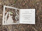 Partecipazione nozze tema musica laser cut Idea's Cottage