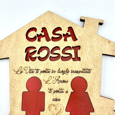 Portachiavi in legno da parete personalizzato Lei e Lui Idea's Cottage