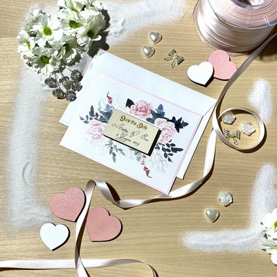Save the Date Pink calamita legno Partecipazioni 2