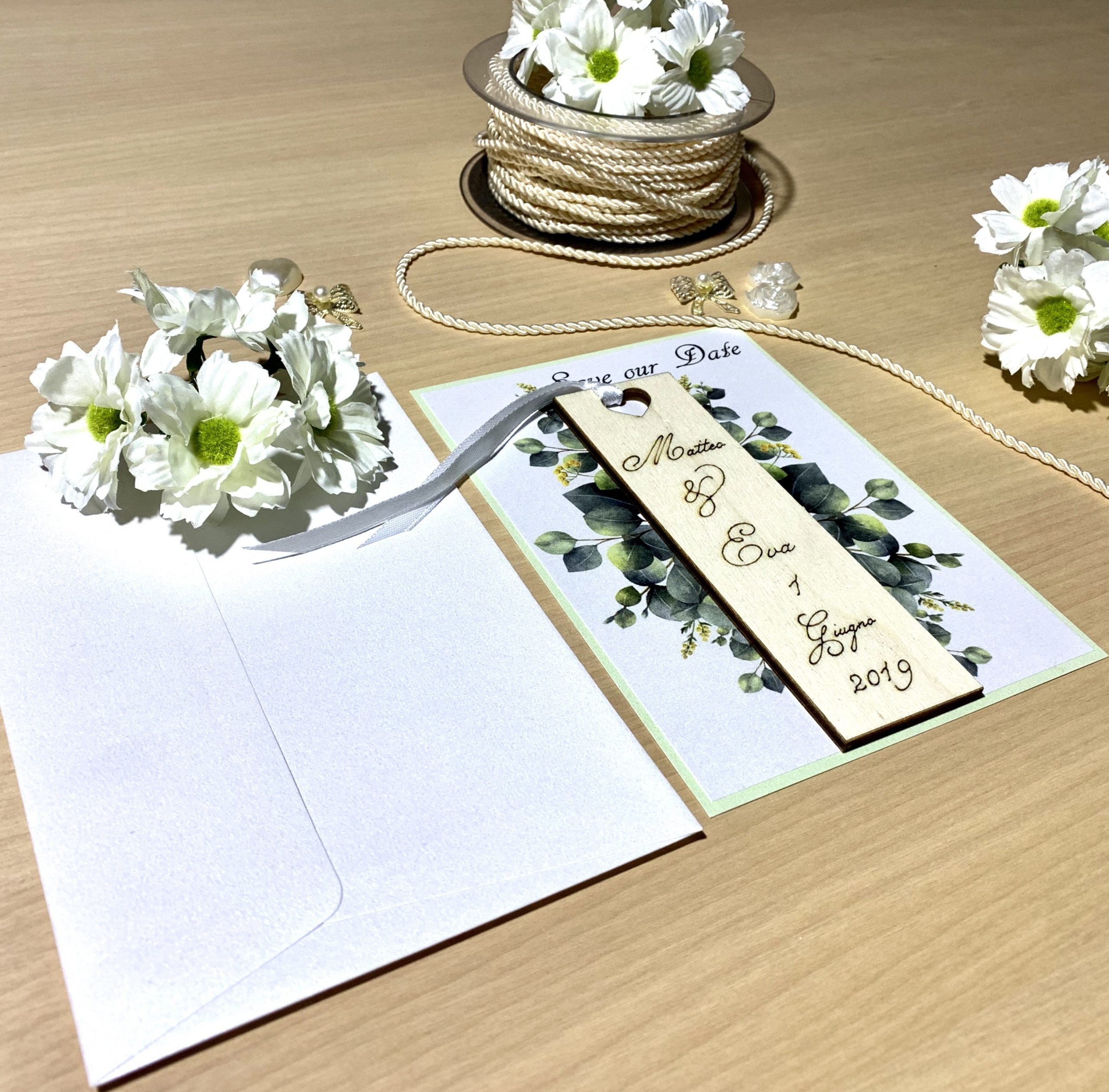 Save the Date Segnalibro legno Partecipazioni 4