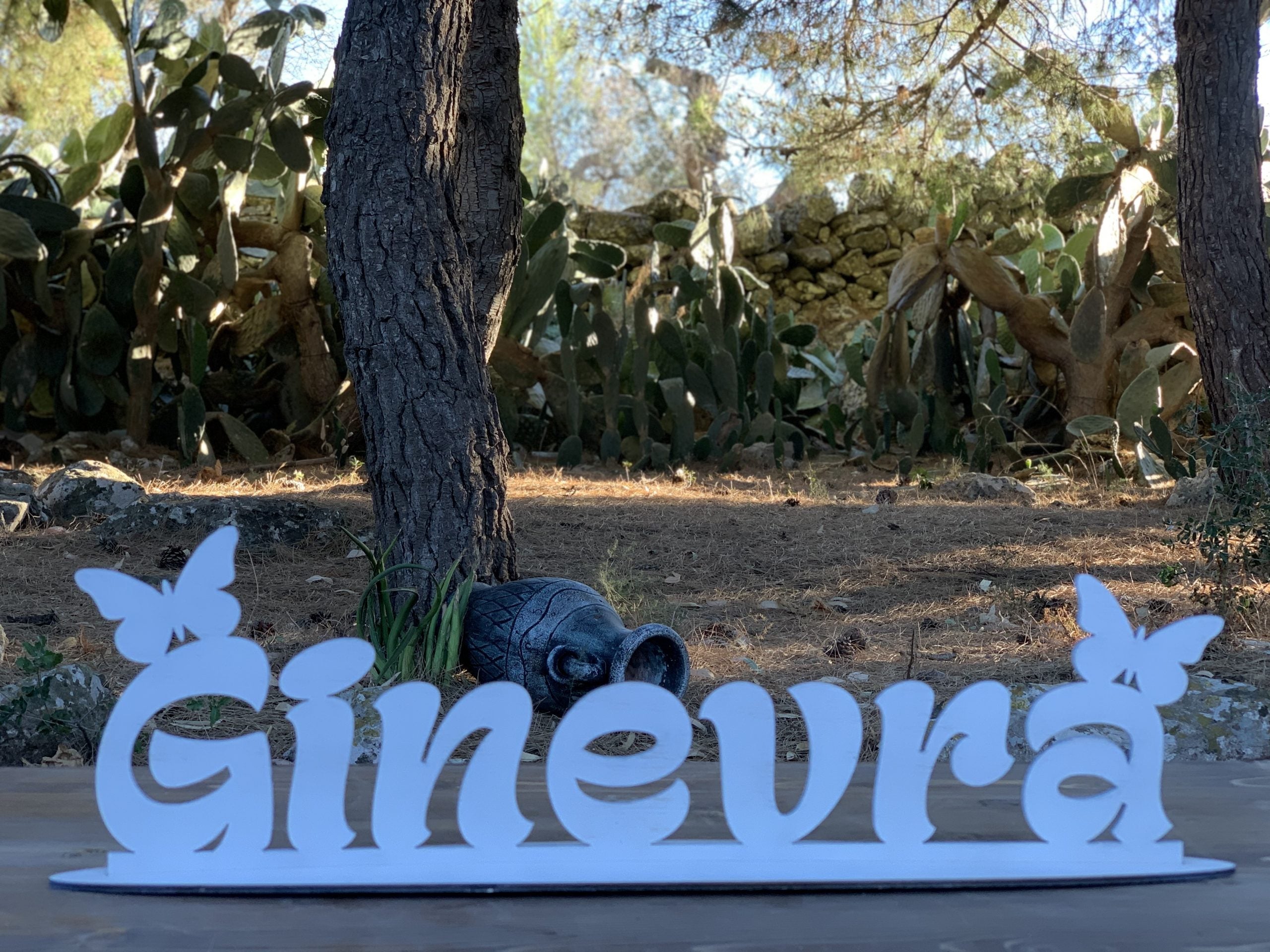 Scritta in legno con base in Stampatello Minuscolo Idea's Cottage