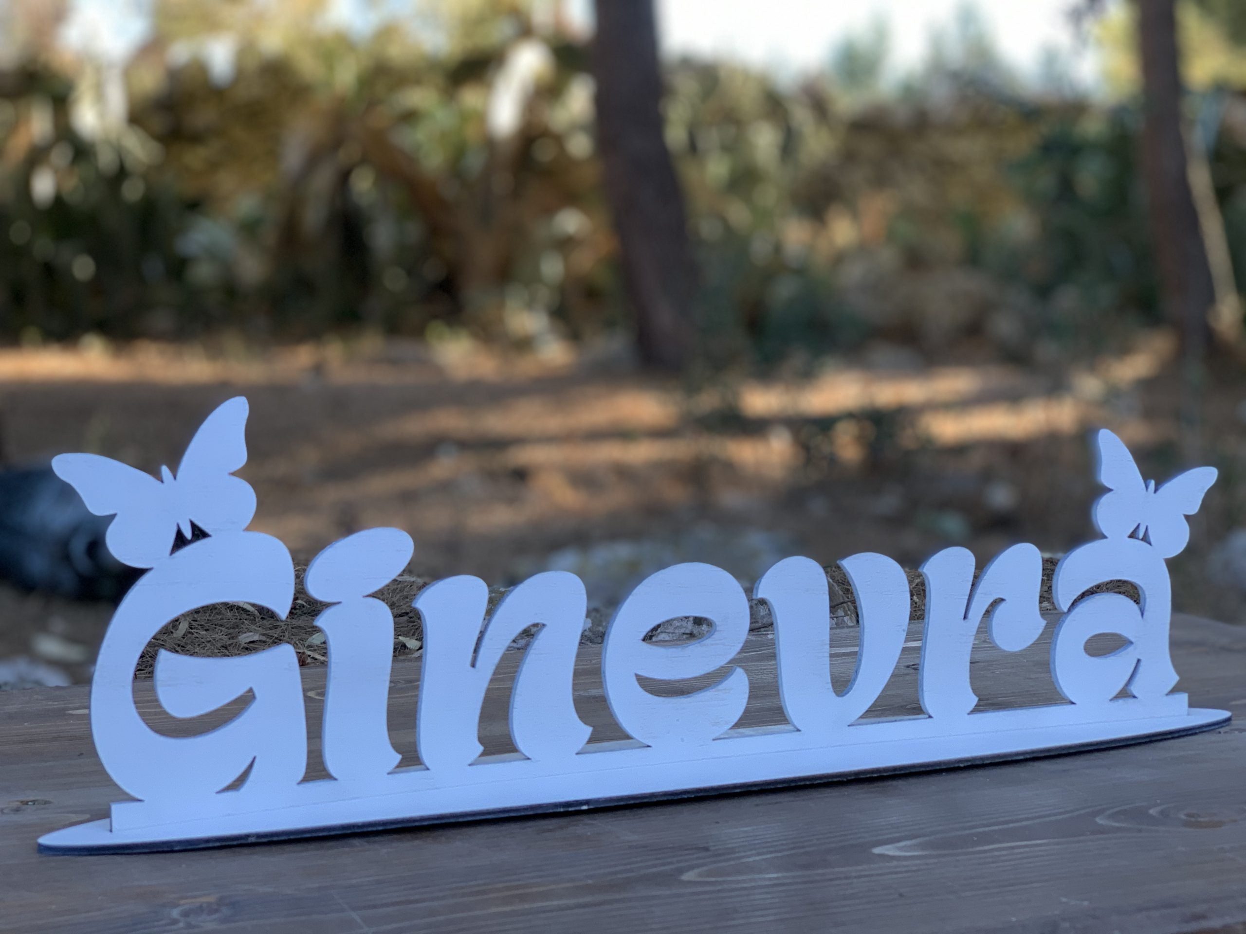 Scritta in legno con base in Stampatello Minuscolo Idea's Cottage