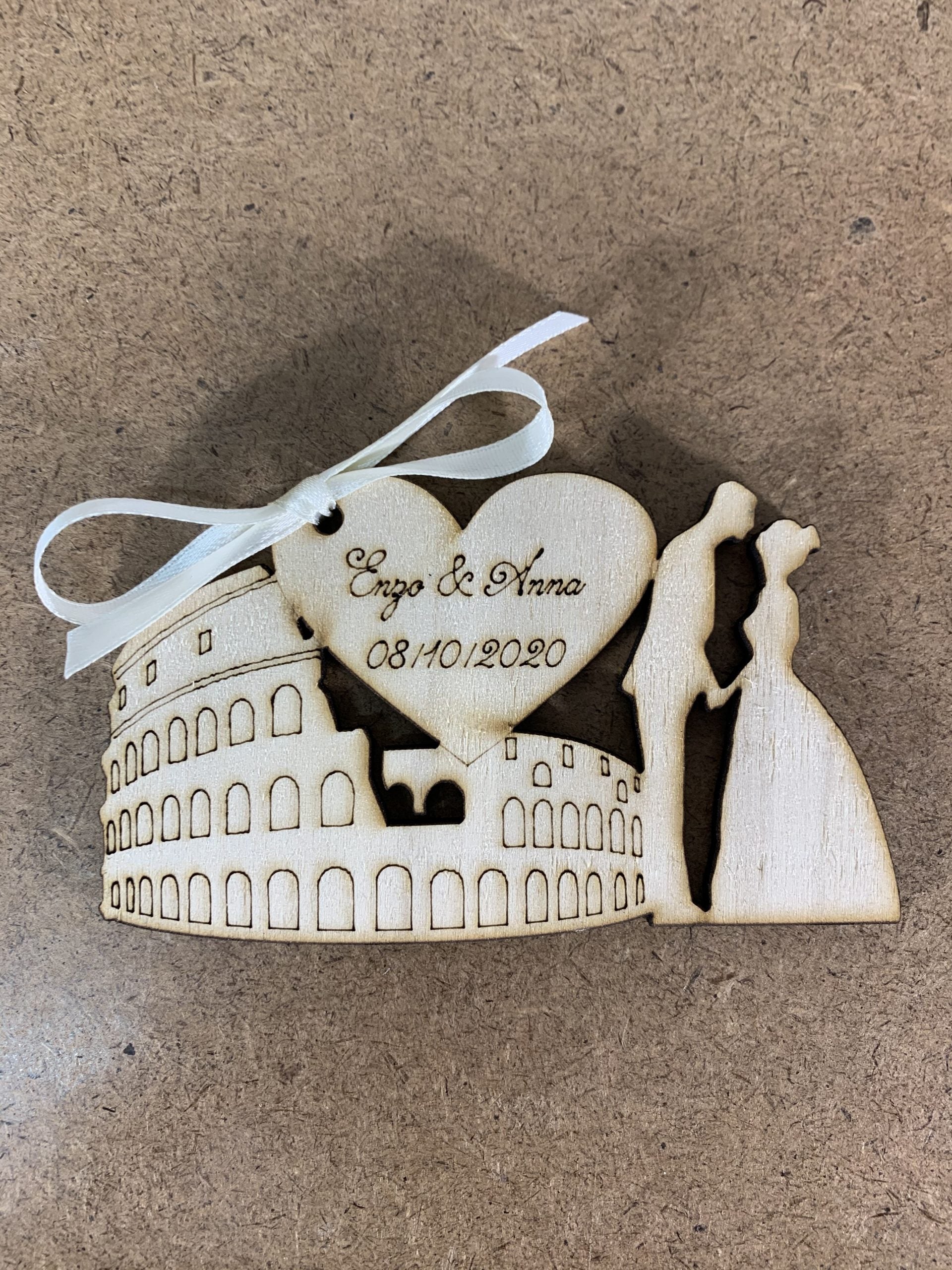 Segnaposto Colosseo e Sposi tema Roma