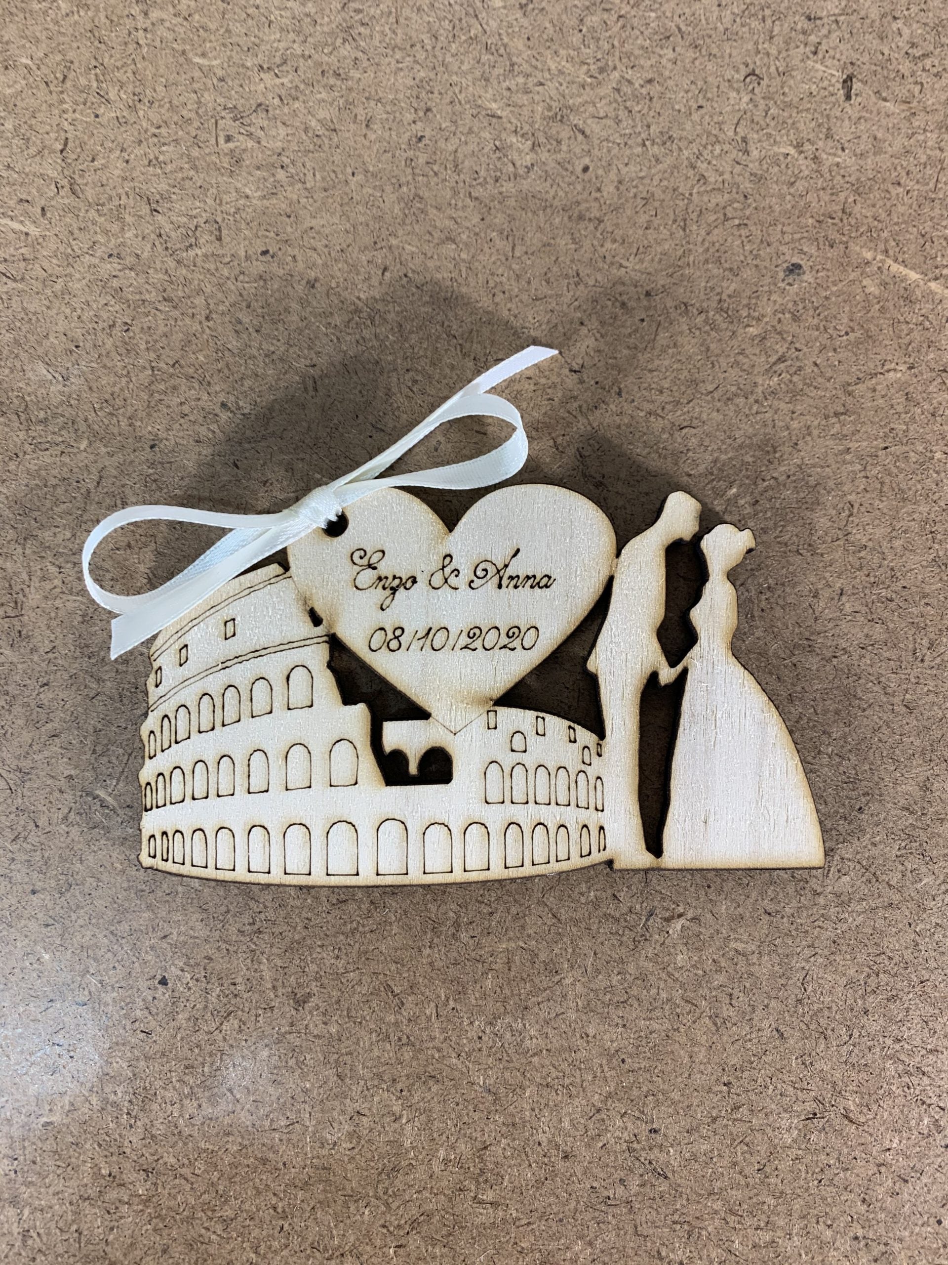 Segnaposto Colosseo e Sposi tema Roma 2