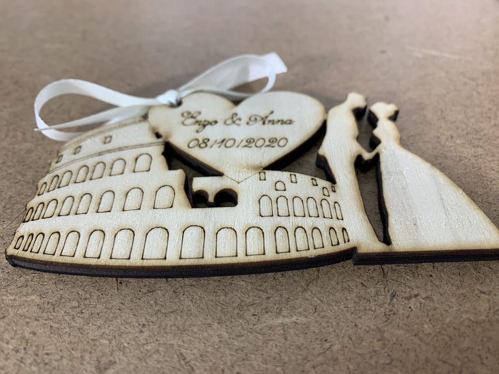 Segnaposto Colosseo e Sposi tema Roma 3