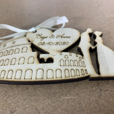 Segnaposto Colosseo e Sposi tema Roma 3