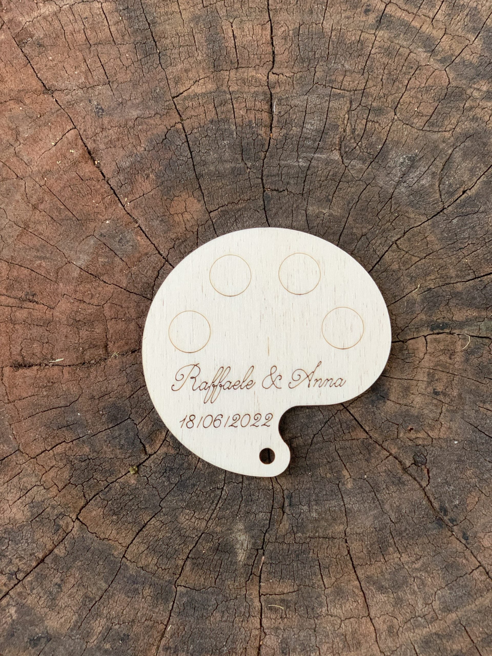 Segnaposto Tavolozza tema arte Idea's Cottage