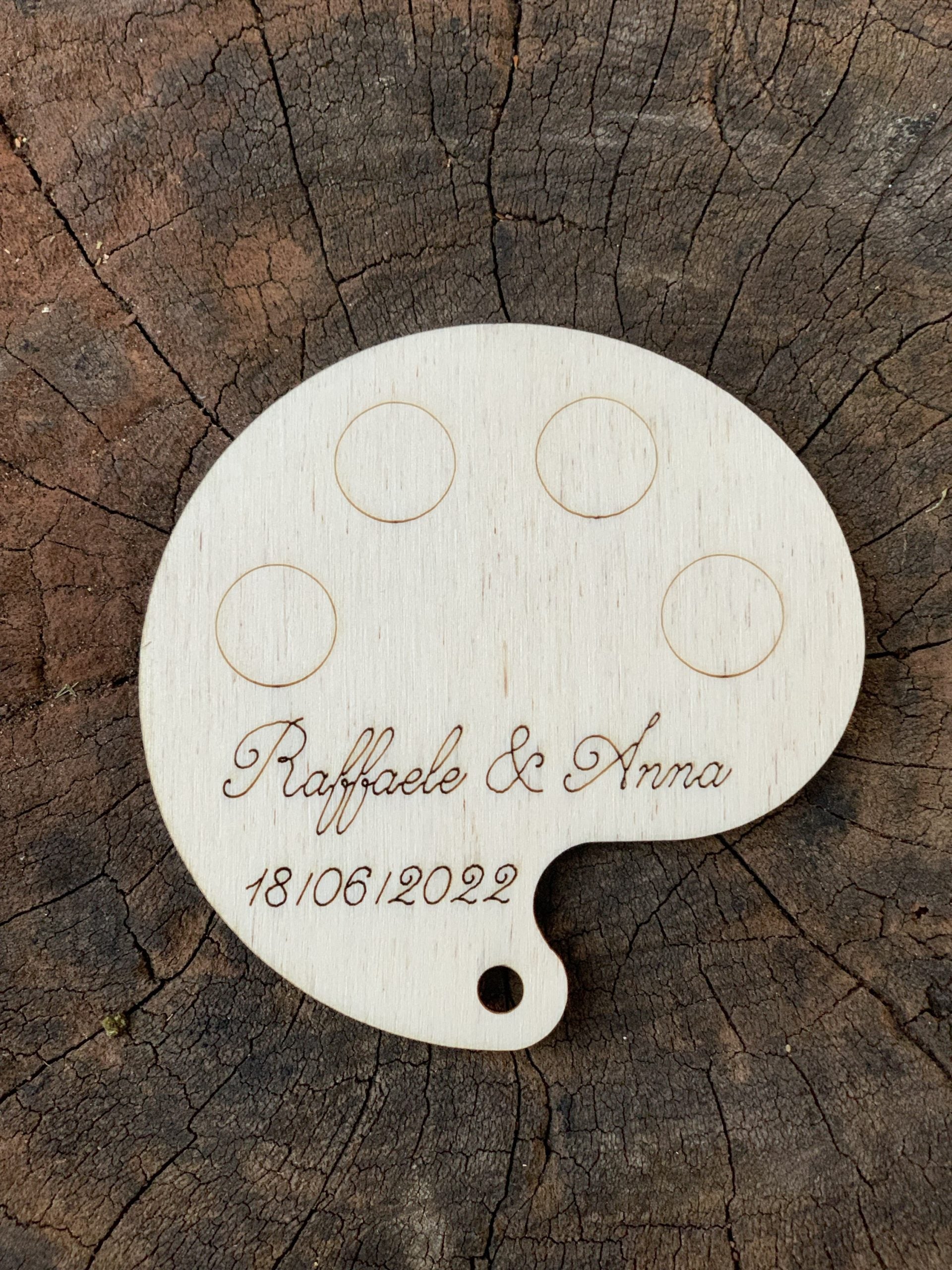 Segnaposto Tavolozza tema arte Idea's Cottage