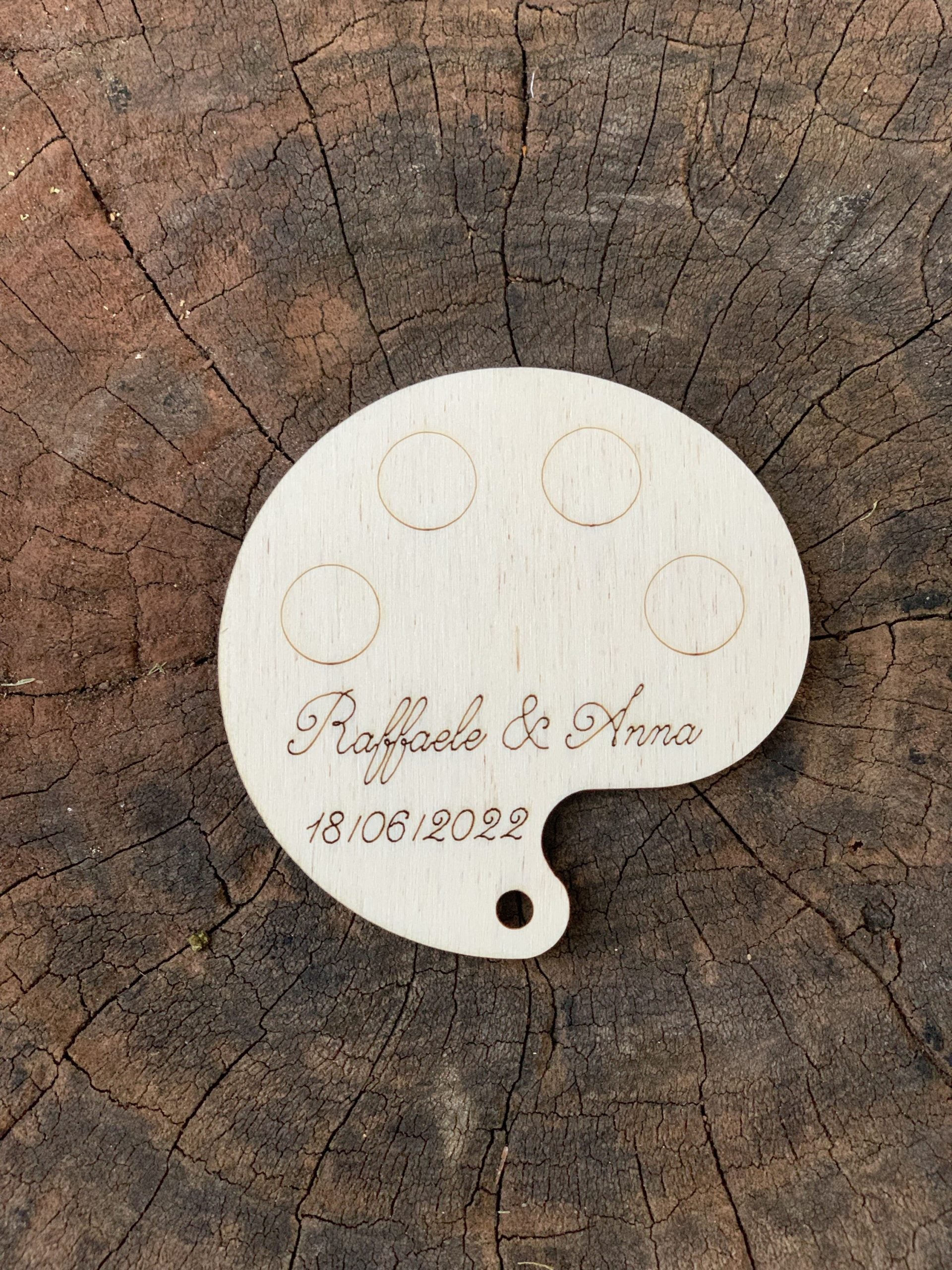 Segnaposto Tavolozza tema arte Idea's Cottage