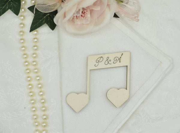 Segnaposto a tema musicale a forma di nota musicale Idea's Cottage