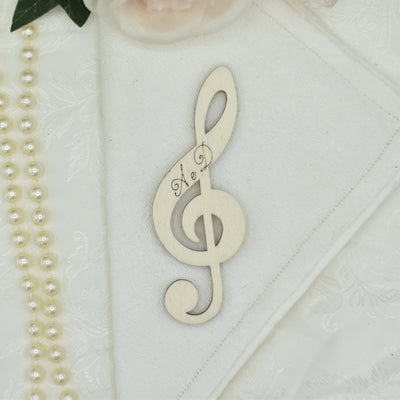 Segnaposto chiave di violino a tema musicale Idea's Cottage
